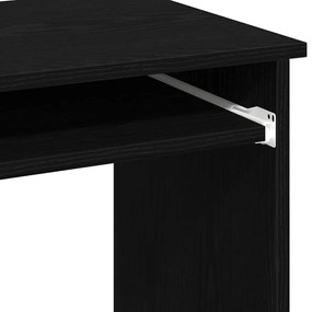 fekete forgácslap íróasztal polcokkal 84x40x78 cm