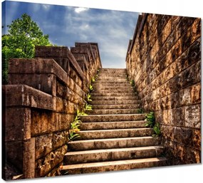 Vászonkép 50x40 Kőlépcső fal