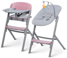 Kinderkraft KINDERKRAFT SELECT-Gyermek étkezőszék LIVY Premium Aster rózsaszín + nyugágy CALMEE AG0812