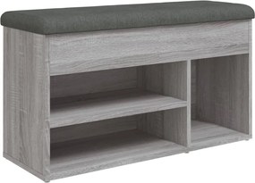 vidaXL szürke sonoma színű szerelt fa cipőtároló pad 82 x 32 x 45,5 cm