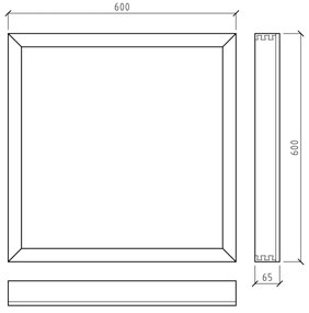 APLED - LED Felületre szerelhető panel QUADRA LED/40W/230V tölgy