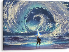 Kép - Illusztráció egy lándzsás fiúról (70x50 cm)