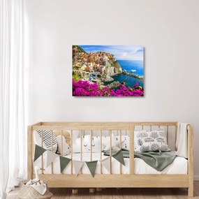 Kép - Manarola olasz falu (üvegen) (70x50 cm)