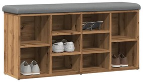 kézműves tölgy szerelt fa cipőtároló pad 102x32x50 cm