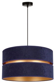 Duolla - Csillár zsinóron DUO 1xE27/15W/230V átm. 40 cm kék/arany