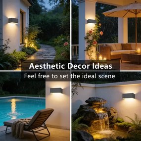 Brilagi - LED kültéri fali lámpa DONNANI LED/7W/230V 20 cm antracit IP44