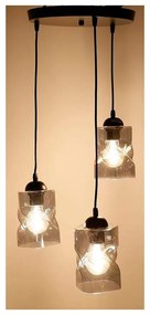Fekete függőlámpa üveg búrával Felis – Candellux Lighting