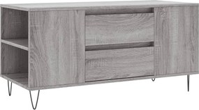 vidaXL szürke sonoma színű szerelt fa dohányzóasztal 102x44,5x50 cm