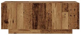 antik fa színű szerelt fa TV-szekrény LED-ekkel 200x35x40 cm