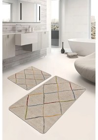 Bézs fürdőszobai kilépő szett 2 db-os 60x100 cm – Mila Home