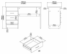 Felix íróasztal, sonoma tölgy