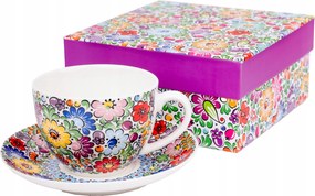 Krysia teás- és kávéscsésze dobozban 220 ml Porcelán