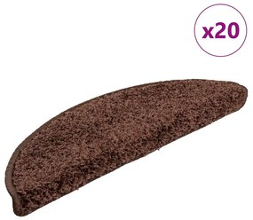 20 db barna lépcsőszőnyeg 56 x 17 x 3 cm