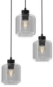 Csillár zsinóron SOMBRA 3xE27/60W/230V szürke