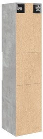 betonszürke szerelt fa függő fürdőszobaszekrény 30x30x130 cm
