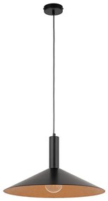 Csillár zsinóron CAPRI 1xE27/15W/230V átm. 50 cm fekete/réz