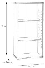 Könyvszekrény URAN artisan tölgy