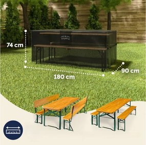 Deuba Védőhuzat sörkészlethez 180x90x74 cm - antracit