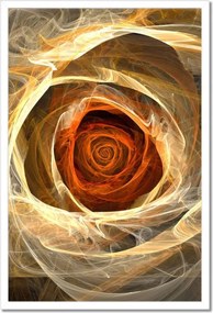 Poszterek keretben 40x60 Fraktál rózsa