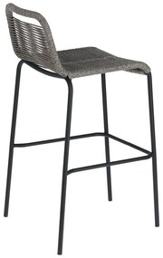 Glenville sötétszürke acélszerkezetű bárszék, magasság 74 cm - Kave Home