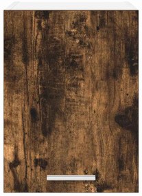 Függő szekrény polcokkal Riga 2 pcs Füstölt tölgy és fehér