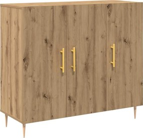 vidaXL Széf Artisan tölgy 90 x 34 x 80 cm Faanyag