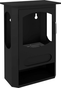 HOMCOM Modern Szabadonálló Bioetanol Kandalló 1.2L Tartállyal, Kb. 3 óra Égési Idő, 20-25 m² Terület Lefedése, 43 x 25 x 68 cm Fekete | Aosom