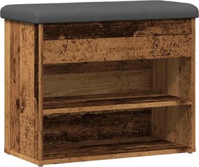 vidaXL antik fa szerelt fa cipőtároló pad 62x32x50 cm
