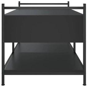 fekete szerelt fa dohányzóasztal 99 x 50 x 50 cm