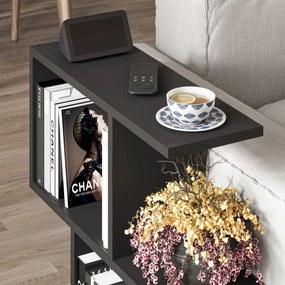 Homemania Wood Black konzolasztal