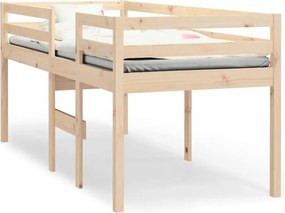 vidaXL tömör fenyőfa magasított ágy 75x190 cm
