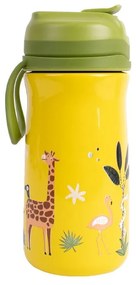 Sárga rozsdamentes gyerek ivópalack 370 ml Jungle - Ladelle