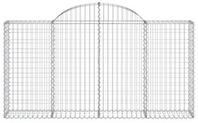 25 db íves horganyzott vas gabion kosár 200x30x100/120 cm