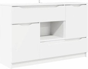 vidaXL Széf fiókkal Fehér 100 x 30 x 65,6 Faanyag