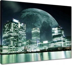 Vászonkép 50x40 Hold a város felett