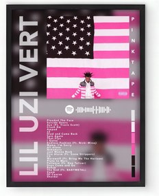 Poszter keretben Album Lil Uzi Vert Pink Tape 30x40 cm Ajándék ötlet