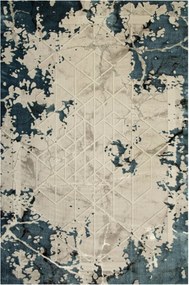 Szőnyeg Márvány Csillogó Türkiz Rombusz Vonalak Allora Plus 120x170 cm