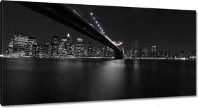 Vászonkép 115x55 Lila fények a hídon