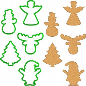 5x Karácsonyi Formák Karácsonyi lyukasztók XXL szett 5db