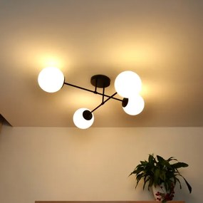 Felületre szerelhető csillár MOON 4xE27/15W/230V fekete