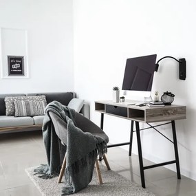 LED flexibilis fali lámpa USB-vel BASE 1xLED/8W+1xLED/2W/230V fekete