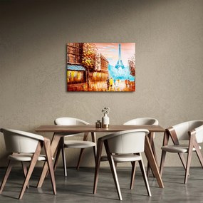 Kép - Esős idő és az Eiffel-torony (70x50 cm)
