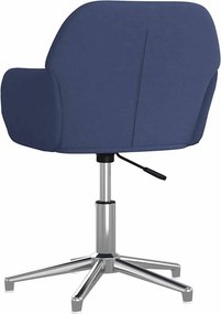 vidaXL kék szövet forgó irodaszék