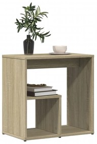 2 db sonoma tölgy színű szerelt fa kisasztal 50 x 30 x 50 cm