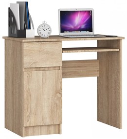 Íróasztal - Akord Furniture - 90 cm - sonoma tölgy (bal)
