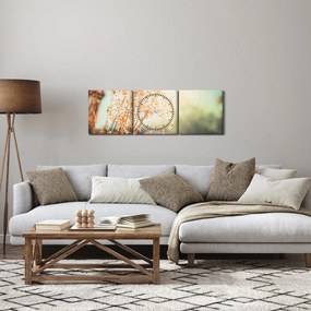 Kép - Növények eső után (órával) (90x30 cm)
