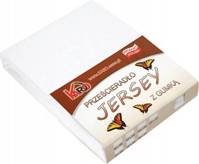 Gumis jersey lepedő 70x140 fehér 001