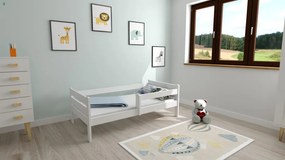 Edi fenyő gyerekágy fehér 80x160 + habmatrac