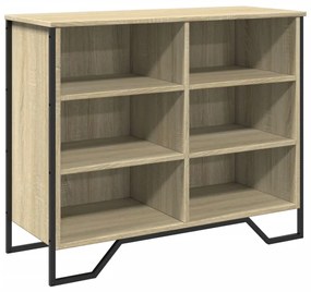 sonoma tölgy színű szerelt fa tálalószekrény 91x35,5x74,5 cm