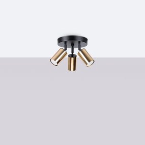 Sollux SL.1385 - Spotlámpa WINX 3xGU10/10W/230V fekete/arany